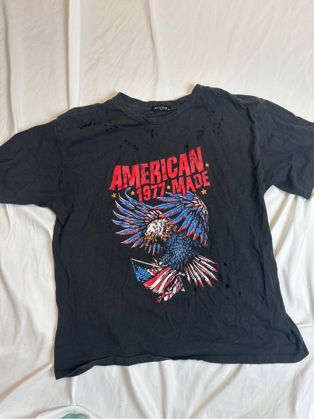 American 1977 Made Eagle Graphic Tee - Black